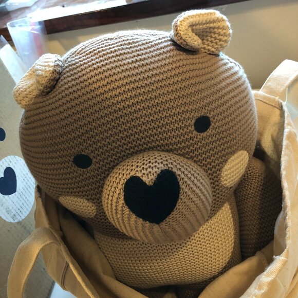 Benji Bear Bearaby weighted plushie tan and cream - Picture 4 of 10